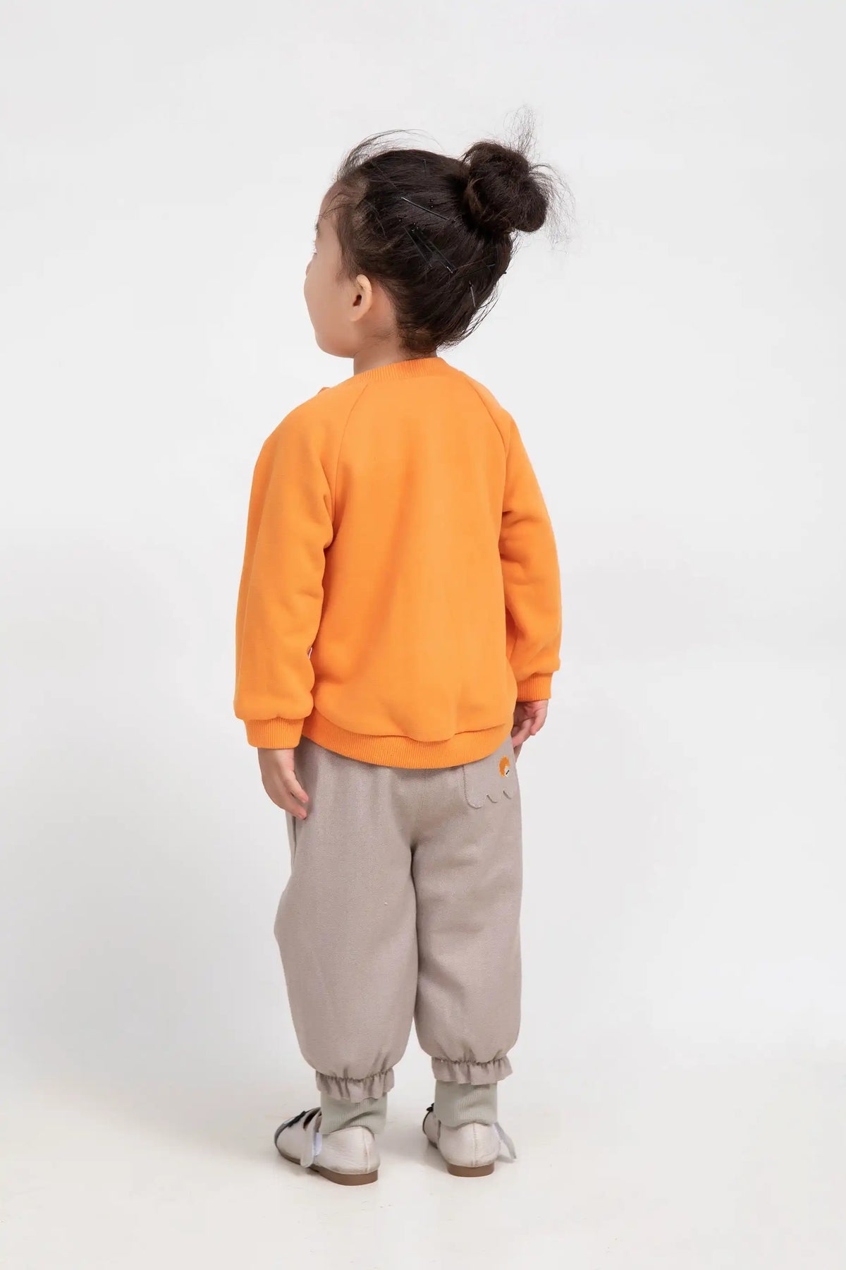 Plain Casual Pullover For Baby Girls 100 | 3Y Light Gray Image