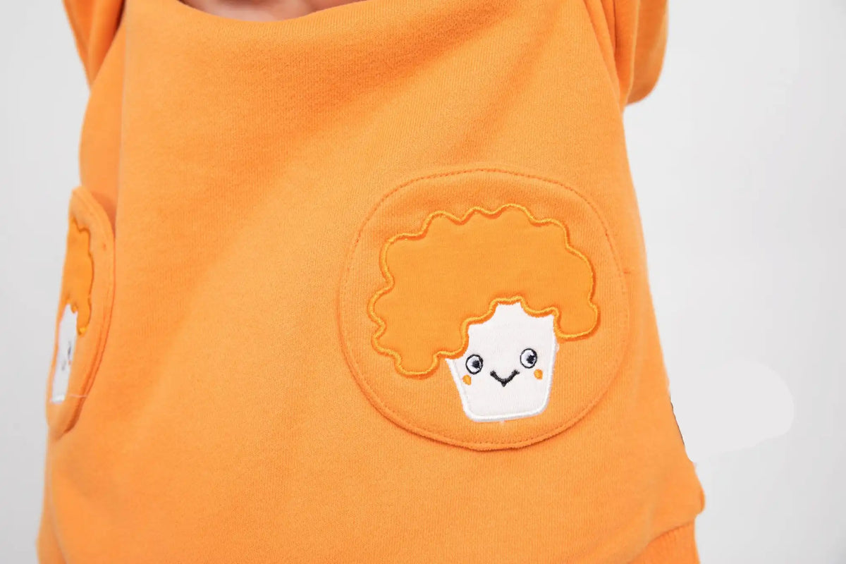 Plain Casual Pullover For Baby Girls 73 | 9-12M Orange Image