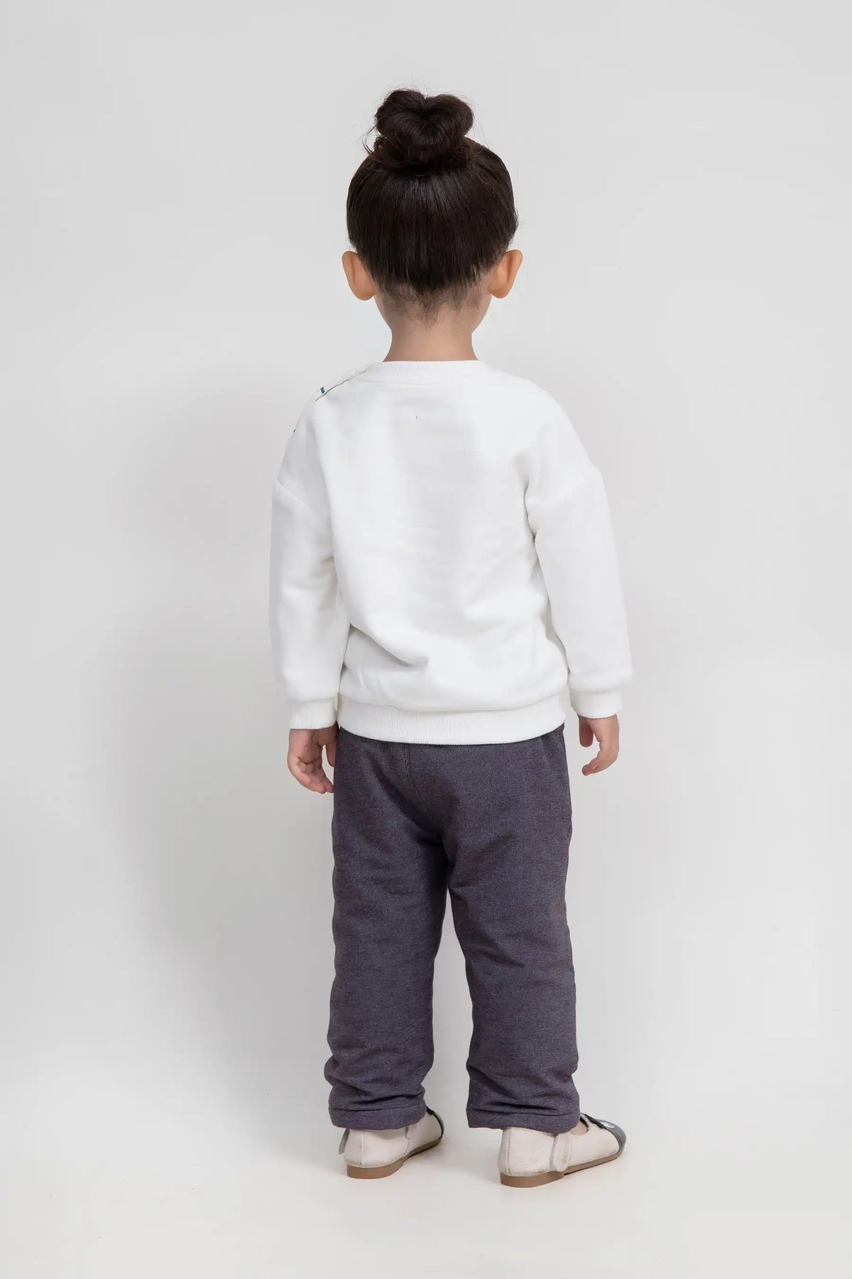 Plain Casual Pullover For Baby Girls 80 | 12-18M Off White Image