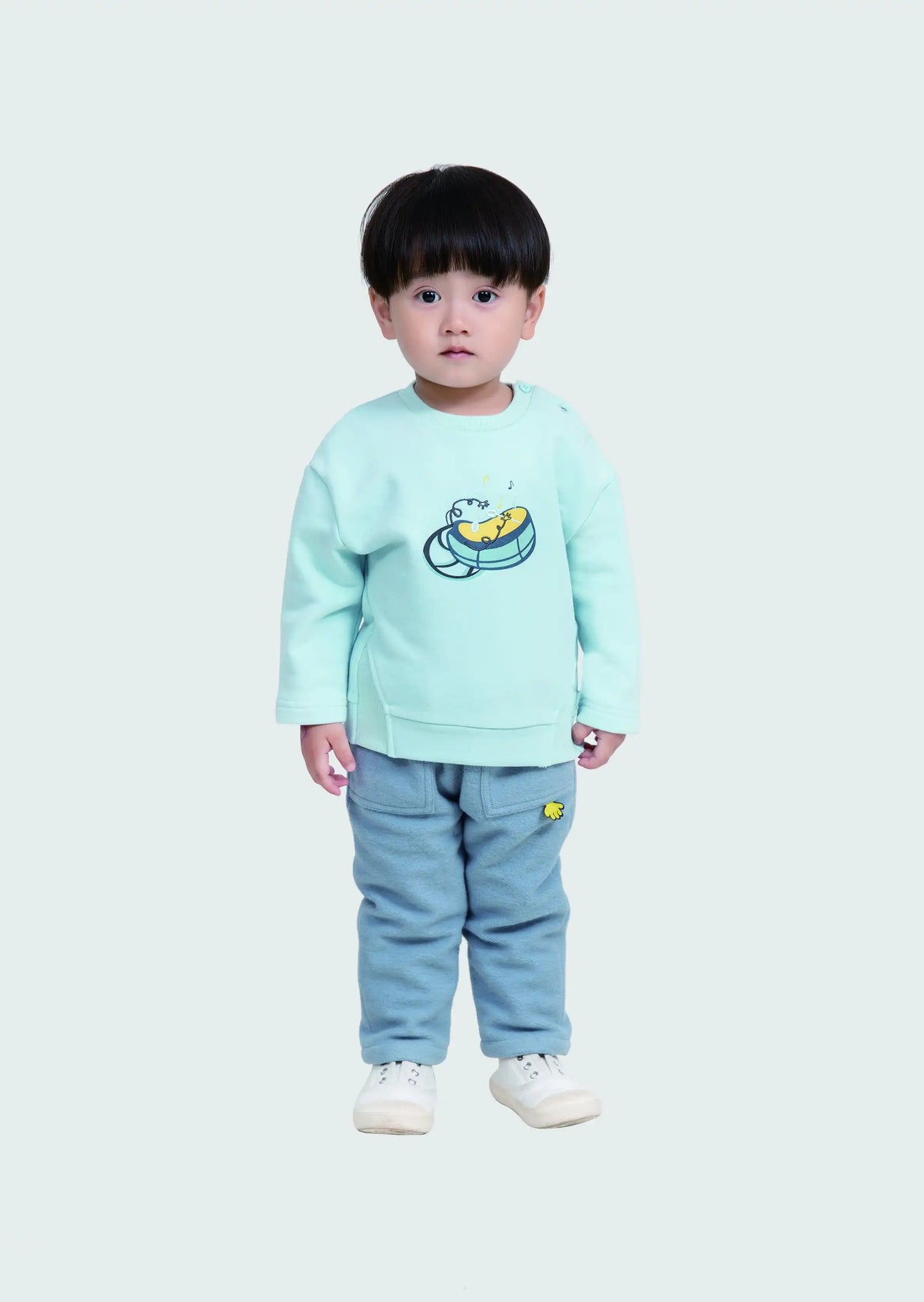 Plain Casual T.Shirt For Baby Boys 66 | 6-9M Blue Image