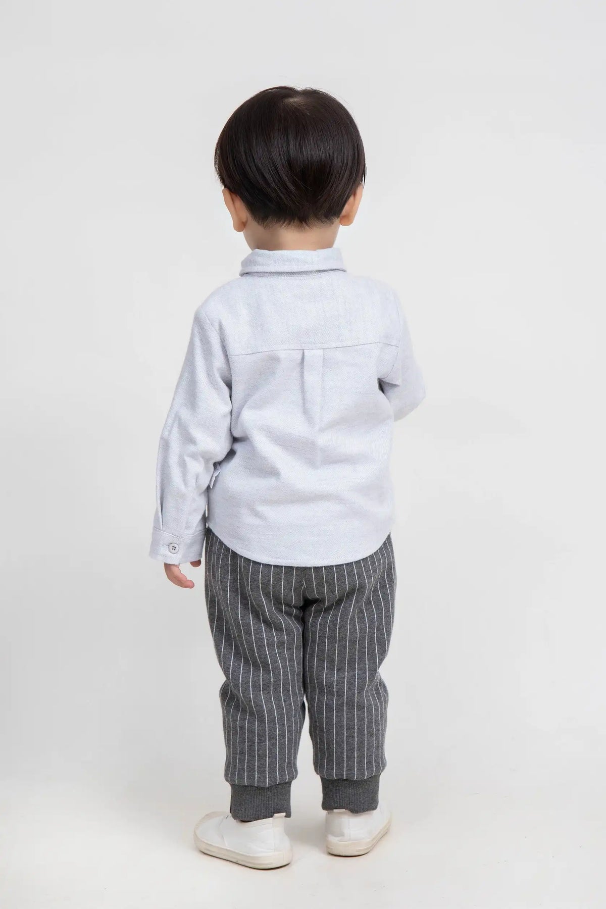 Plain Casual Shirt For Baby Boys 80 | 12-18M Gray Image