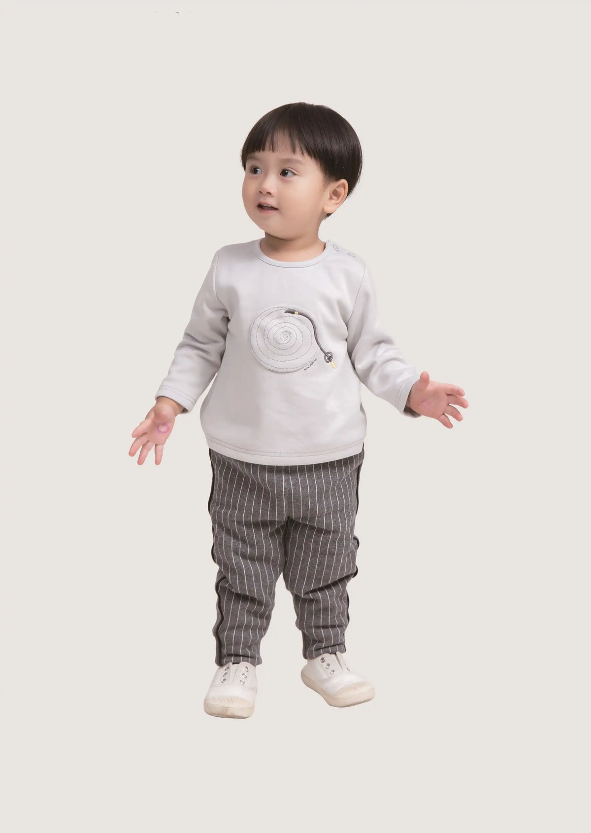 Plain Casual T.Shirt For Baby Boys 66 | 6-9M Gray Image