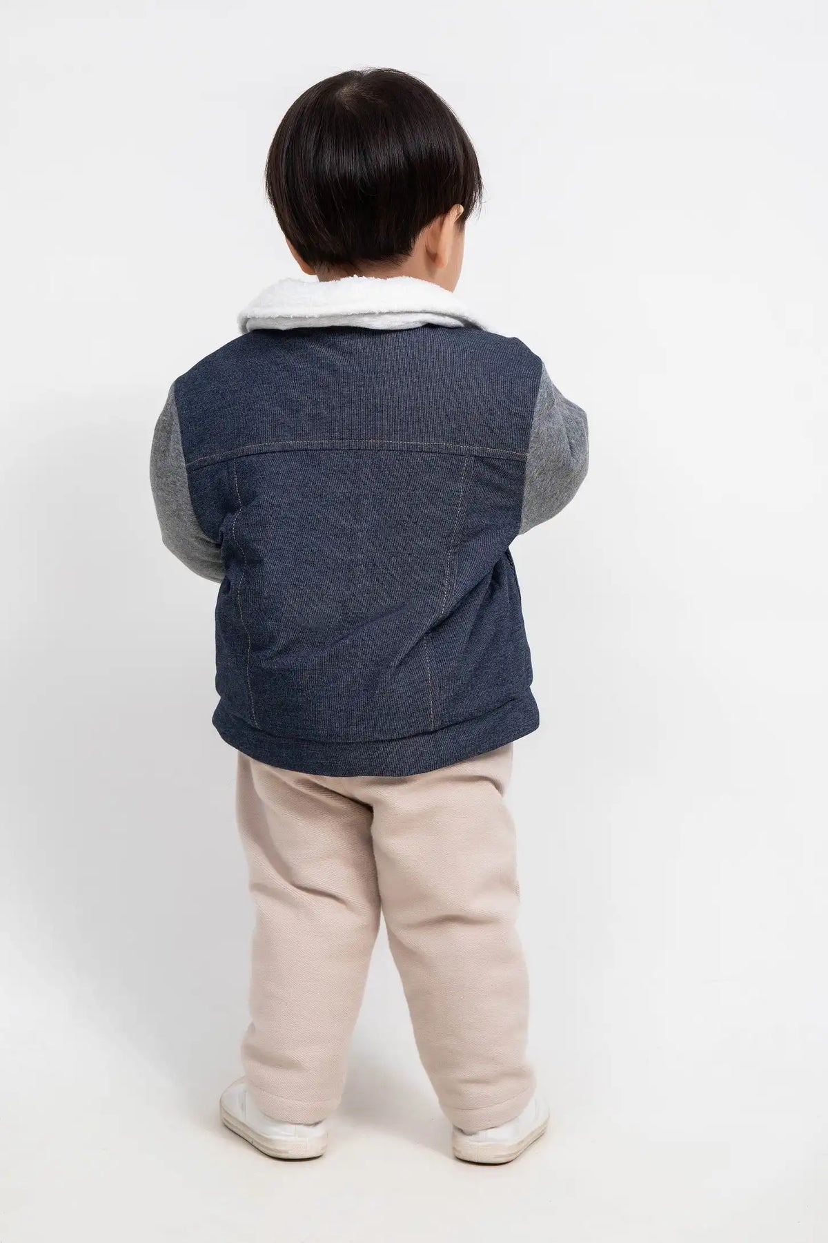 plain casual jacket for baby boys image