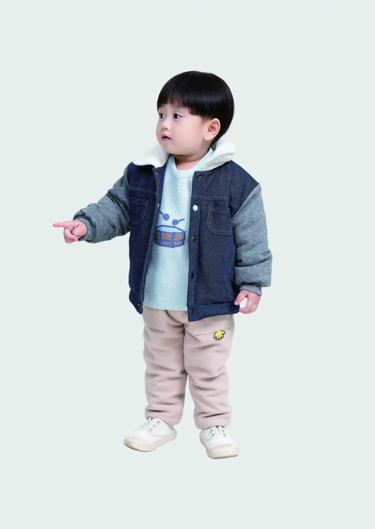 plain casual jacket for baby boys image