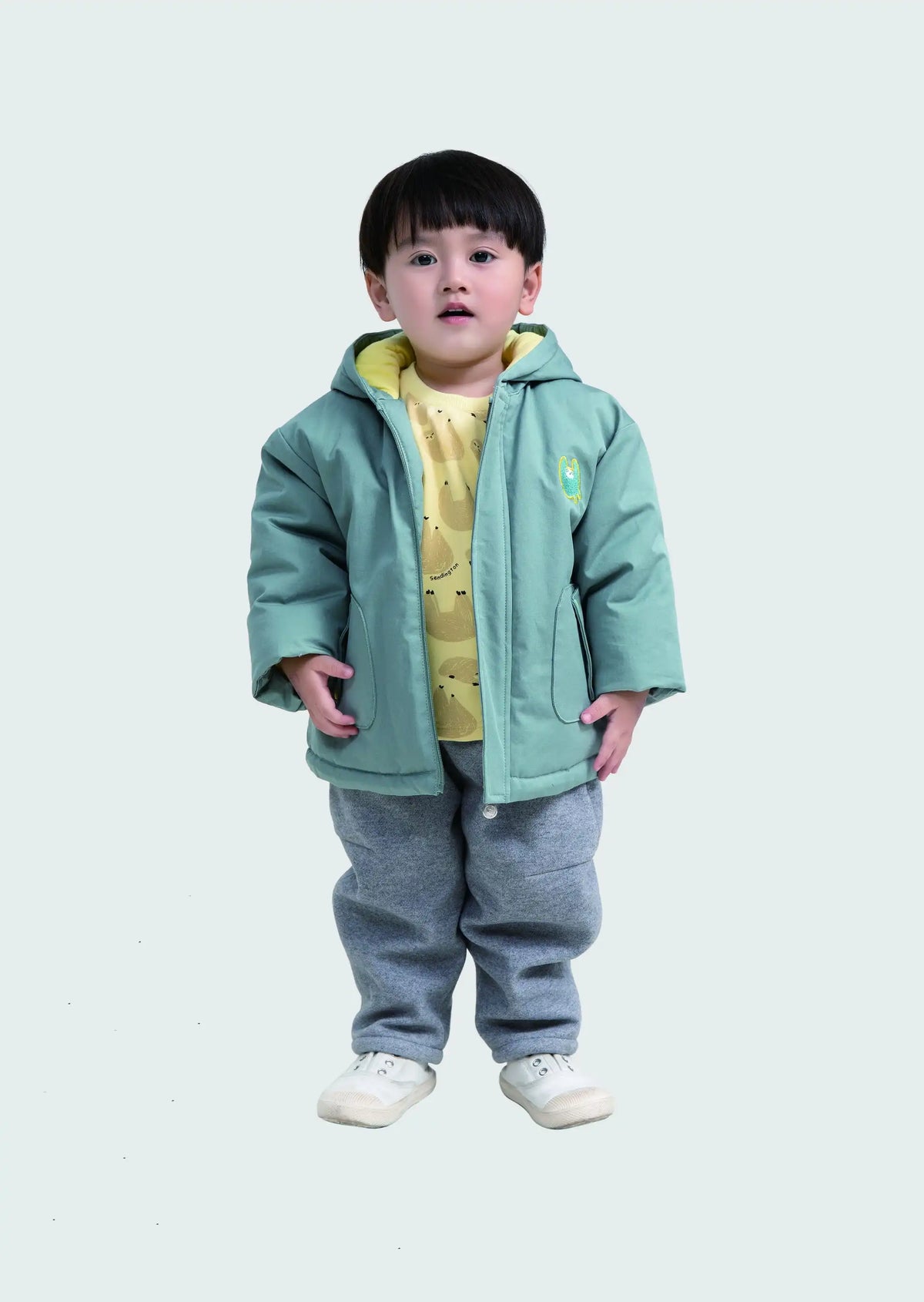 plain casual jacket for baby boys image