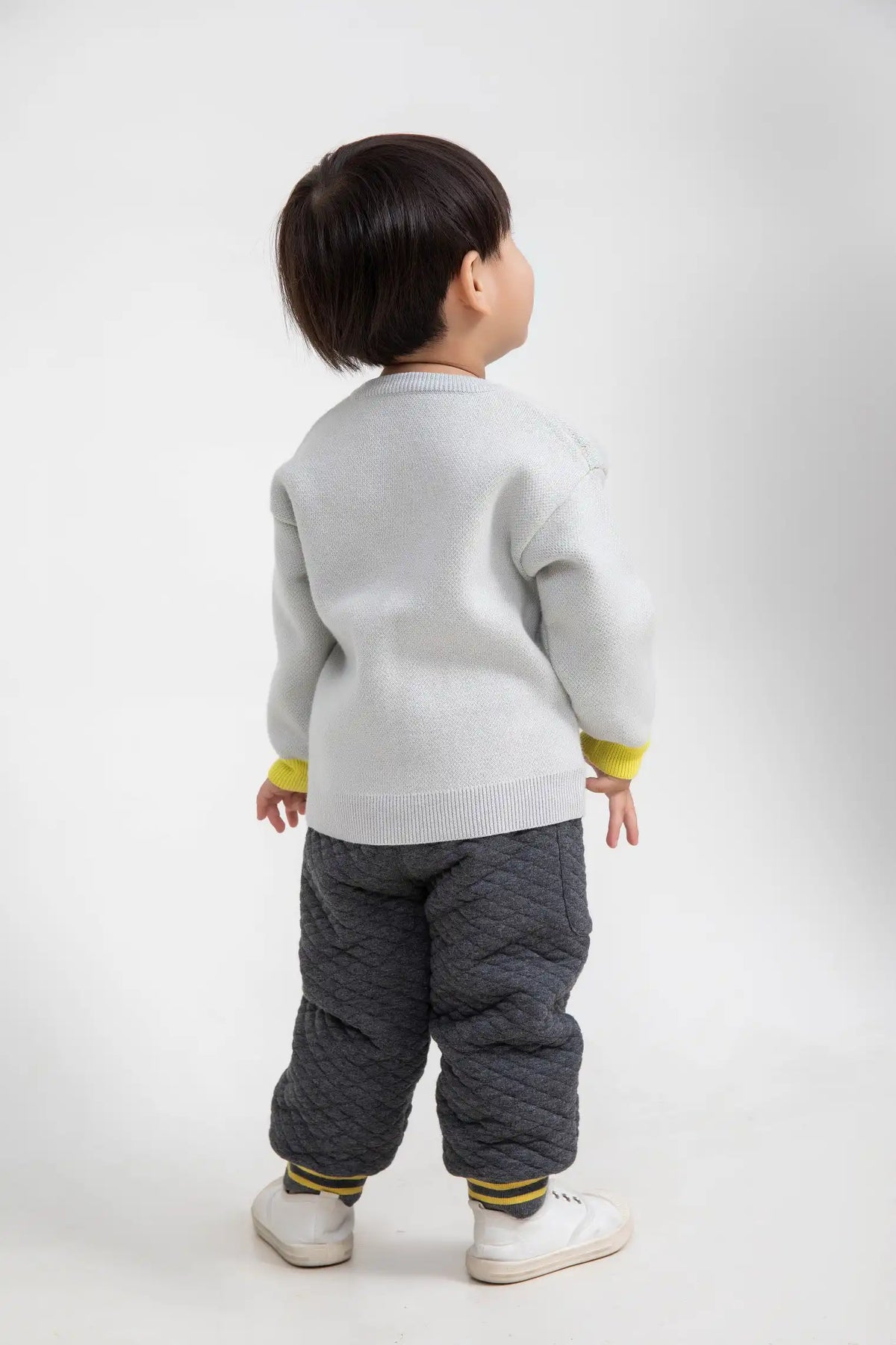 Plain Casual Sweater For Baby Boys 73 | 9-12M Gray Blue Image