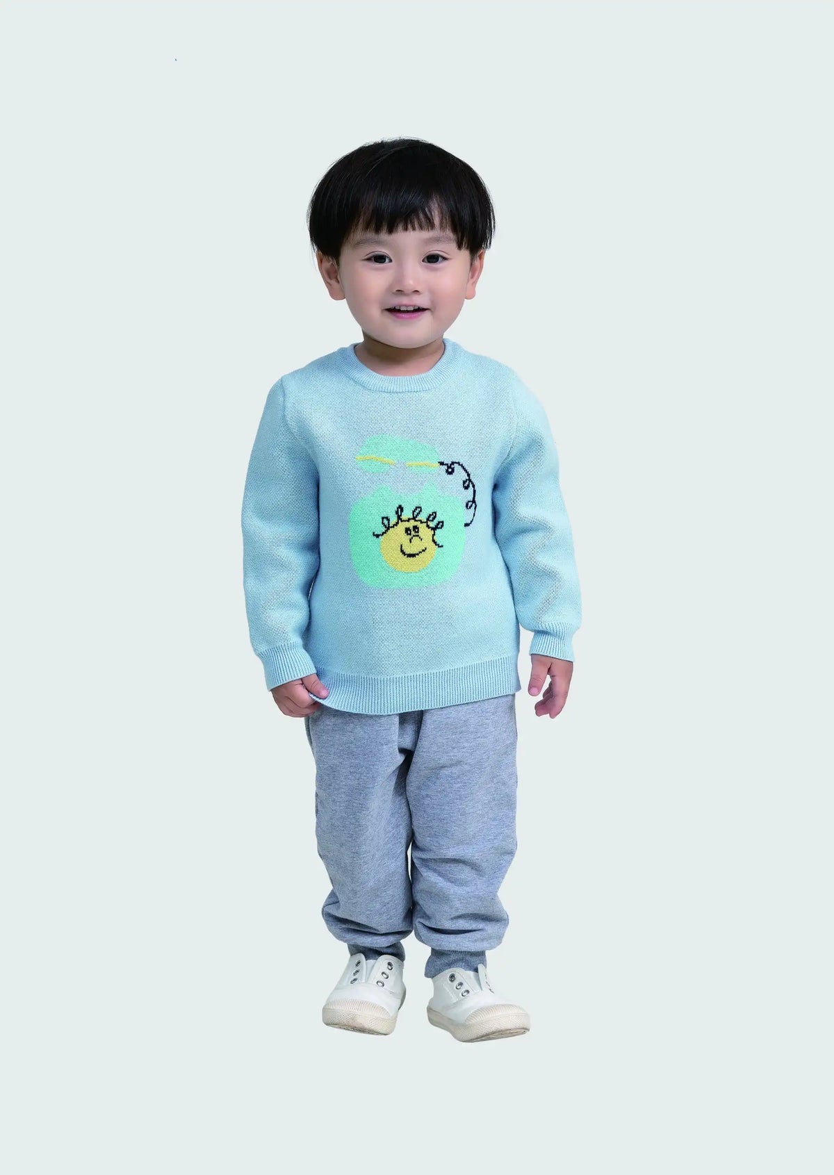 Plain Casual Sweater For Baby Boys 66 | 6-9M Blue Image