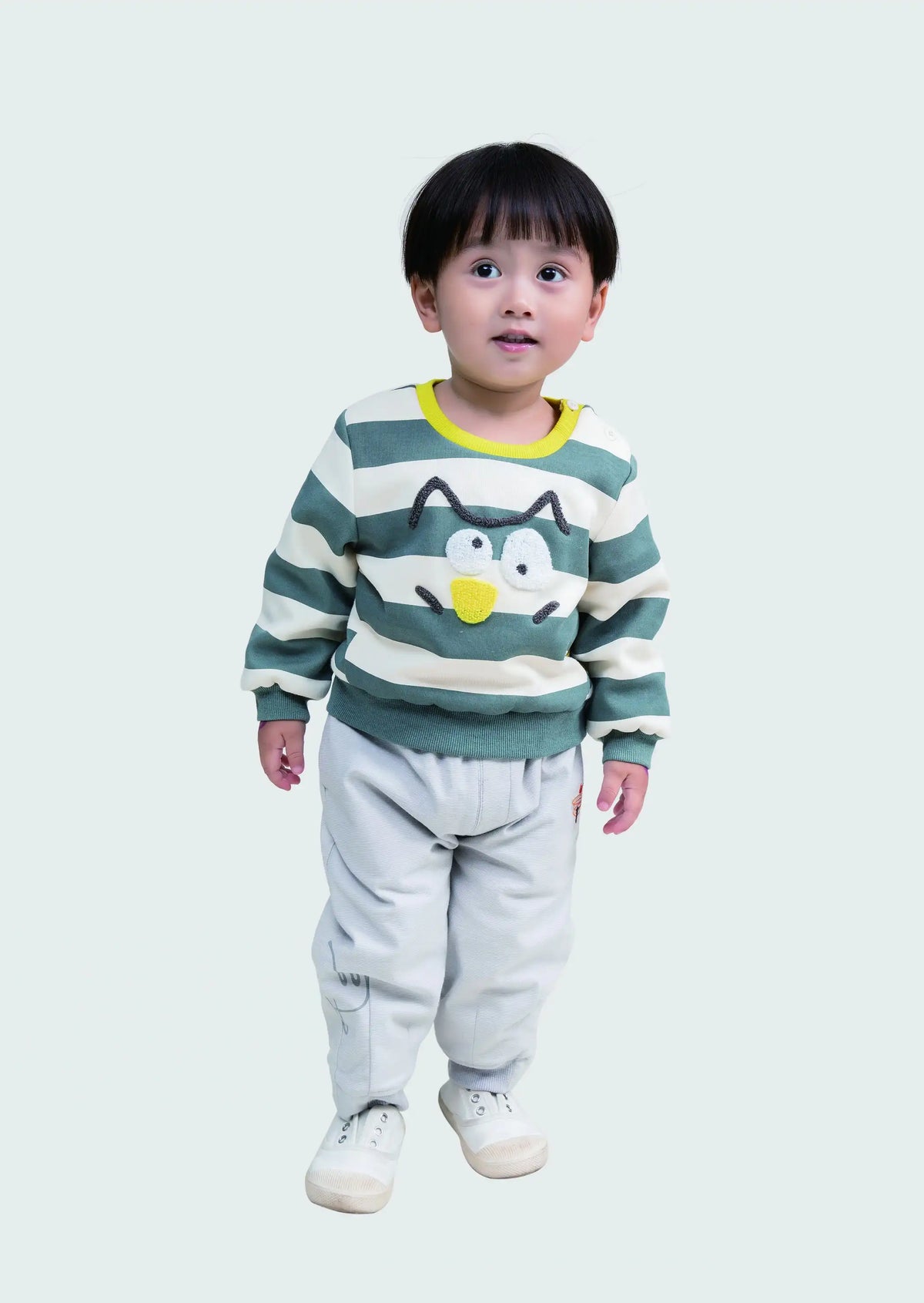 plain casual pullover for baby boys image