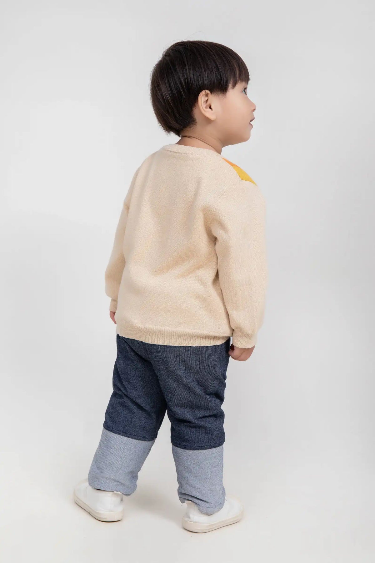 Plain Casual Sweater For Baby Boys 73 | 9-12M Khaki Image