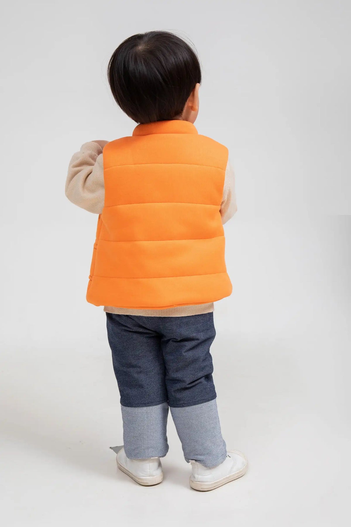 Plain Casual Waistcoat For Baby Boys 73 | 9-12M Orange Image