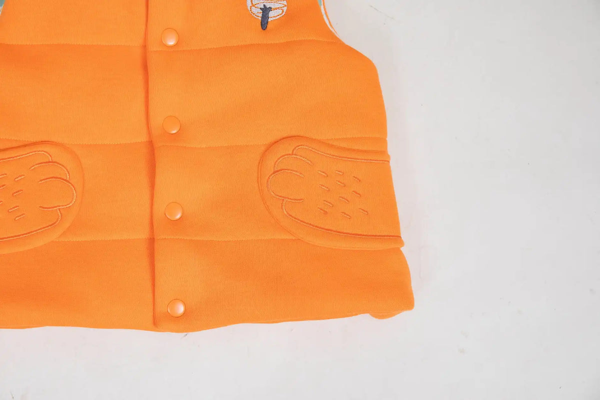 Plain Casual Waistcoat For Baby Boys 90 | 24M Orange Image