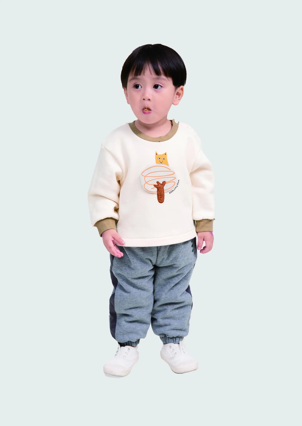 Plain Casual Pullover For Baby Boys