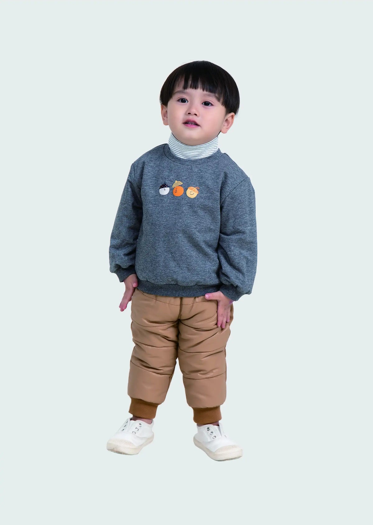 Plain Casual Pullover For Baby Boys