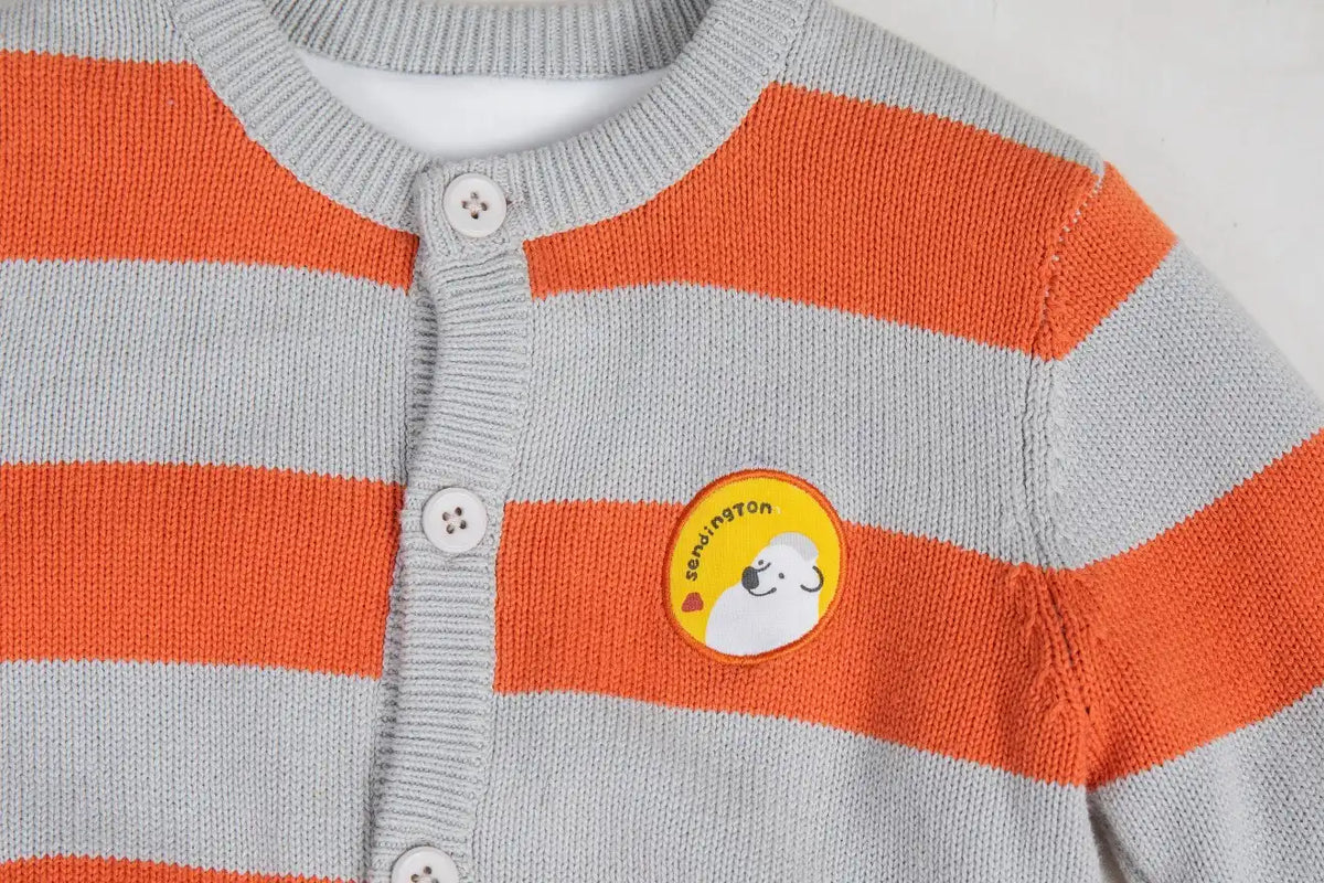 Plain Casual Sweater For Baby Boys 100 | 3Y Gray Stripes Image