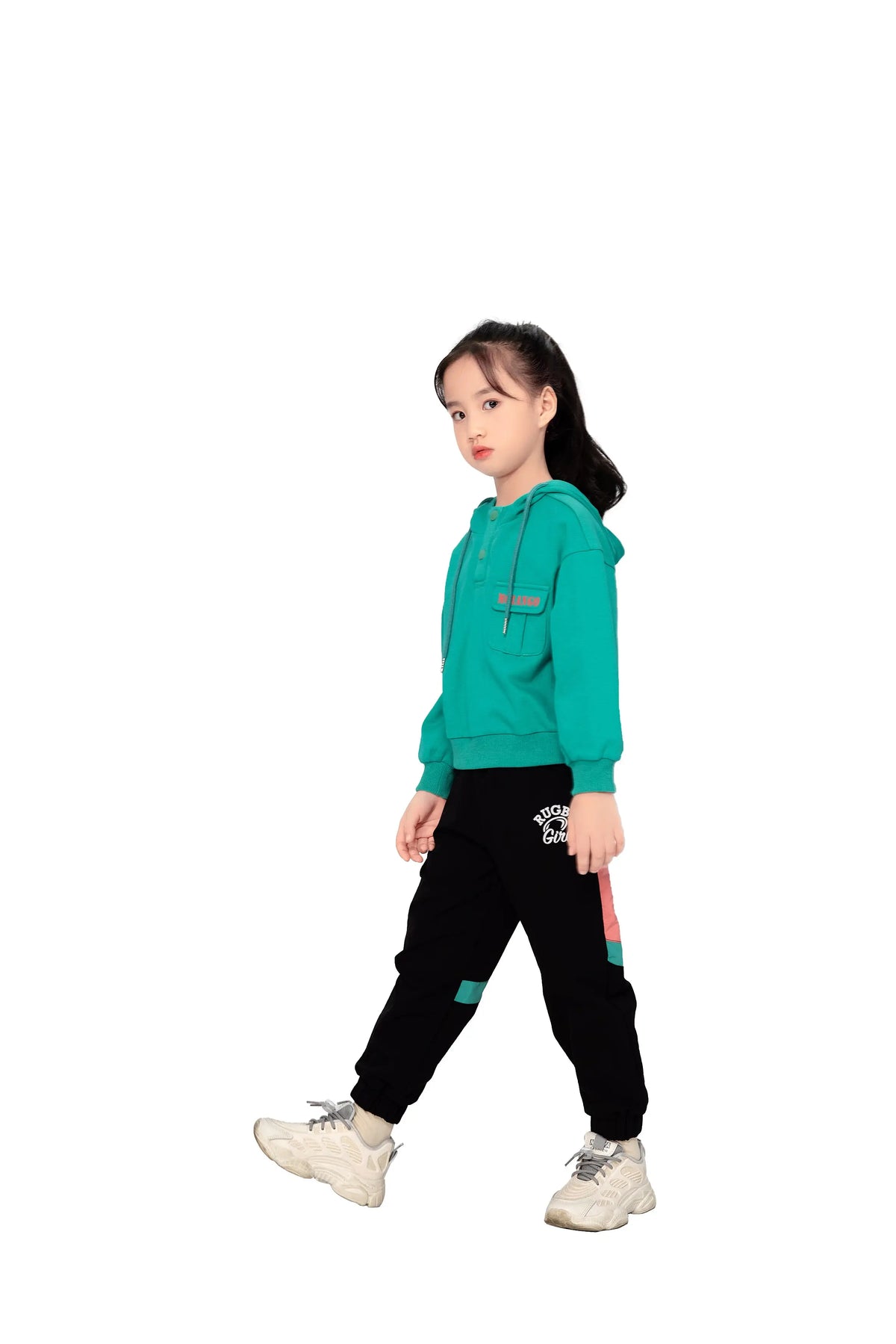 SPORTS PULLOVER FOR GIRLS 100|3Y Green Image