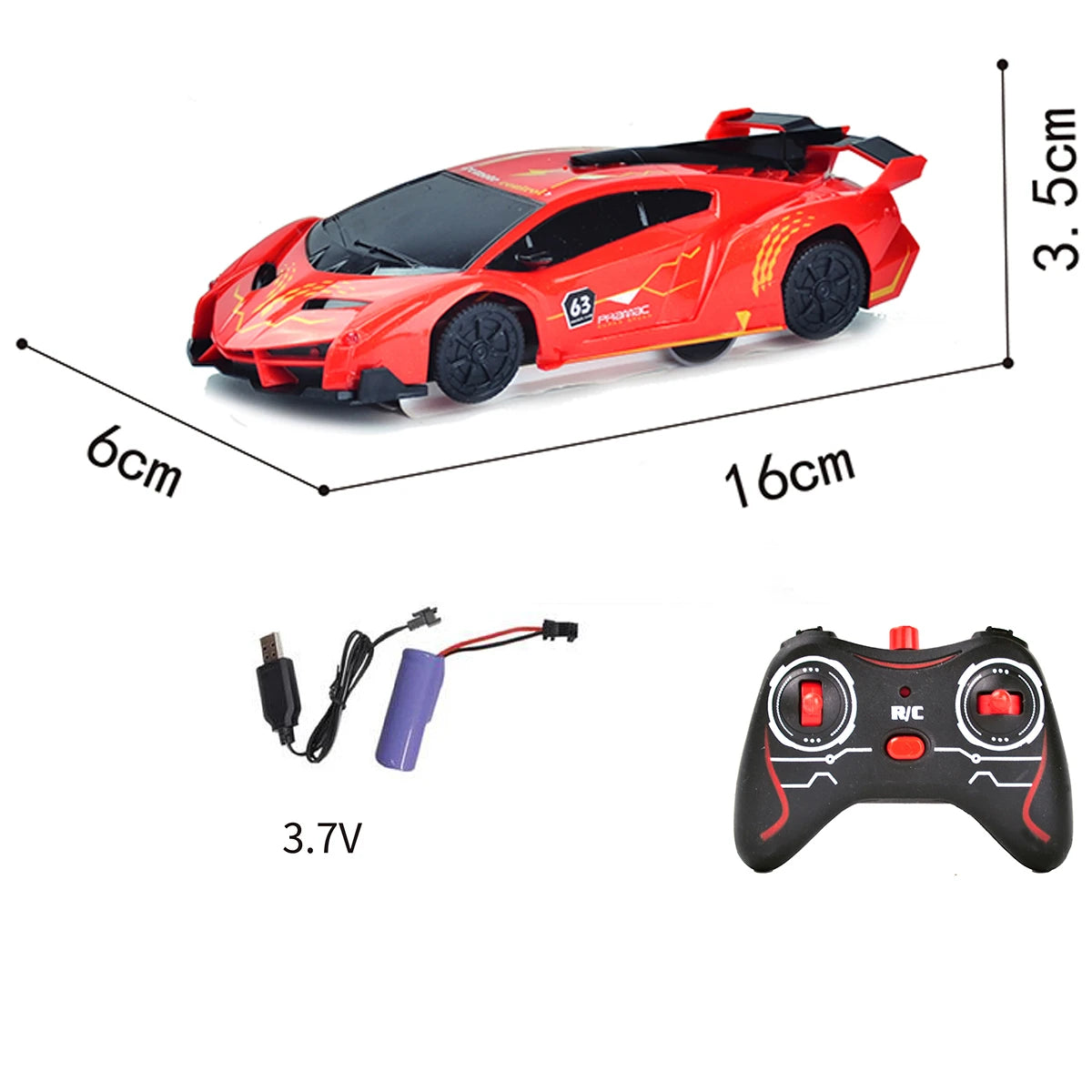 ELECTRONIC REMOTE CONTROL CAR FOR KIDS FREE Red Image