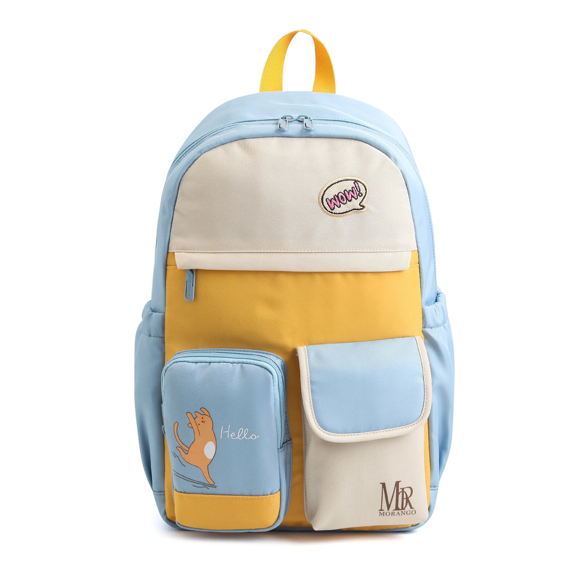 Backpack for Girls 18 Blue Yellow Image