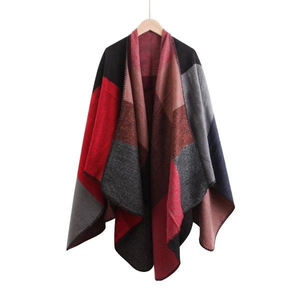 Shawl Cape Free Black Red Image