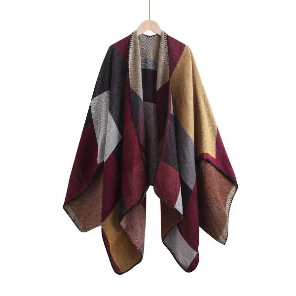 Shawl Cape Free Yellow Maroon Image