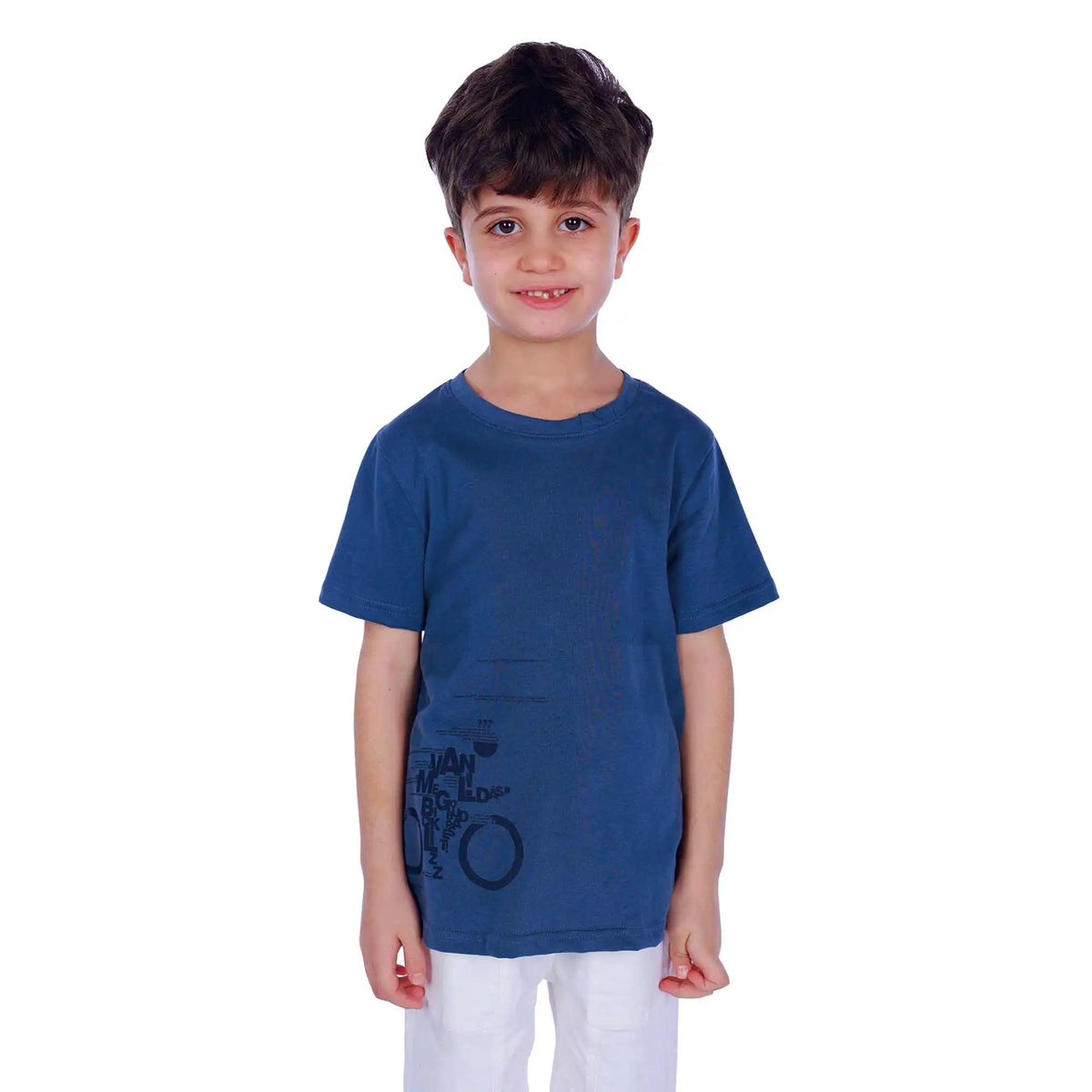 Printed Elegant T.Shirt For Boys Navy Image