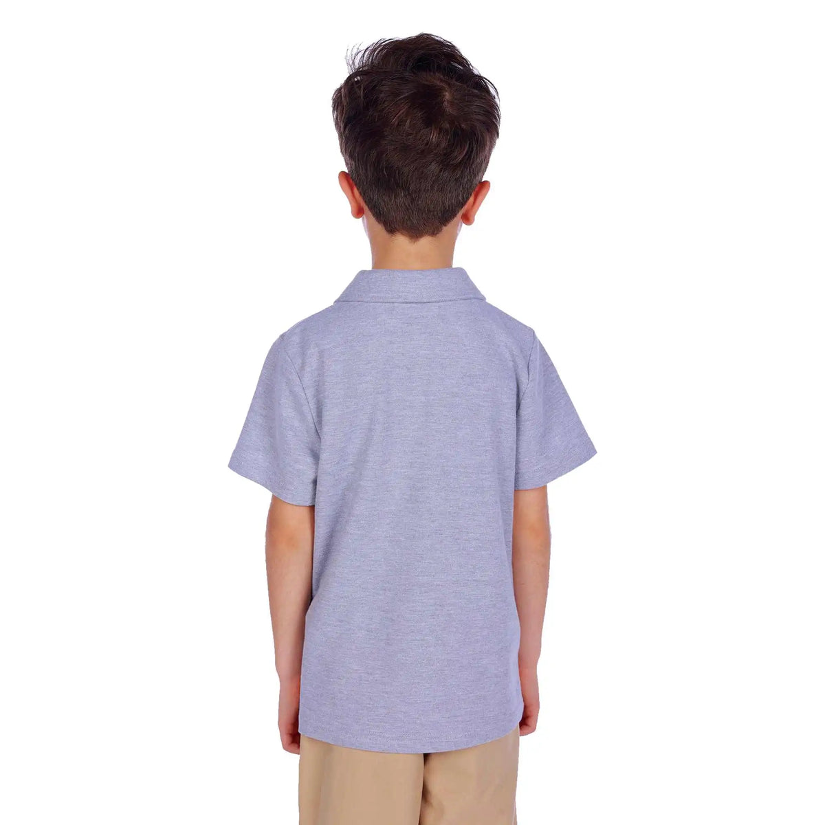 Badge Elegant Polo Shirt For Boys 120 | 5-6Y Gray 120 | 5-6Y,47,74,15, Image