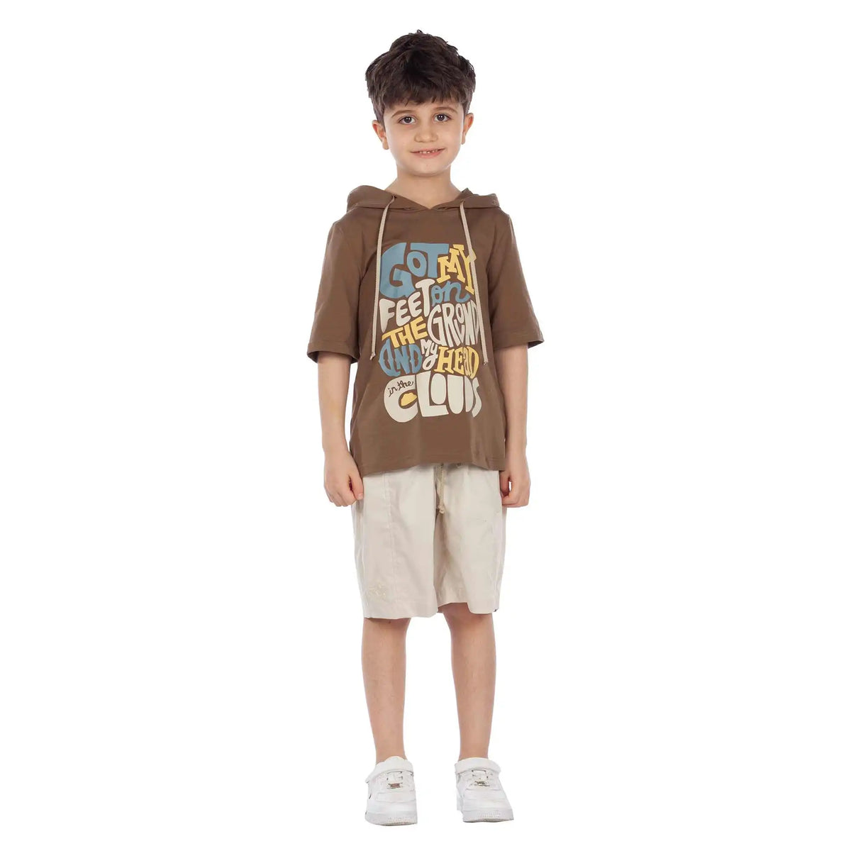 Baggy Elegant Shorts For Boys 130 | 7-8Y Beige 130 | 7-8Y,42,51,52.5,86 Image