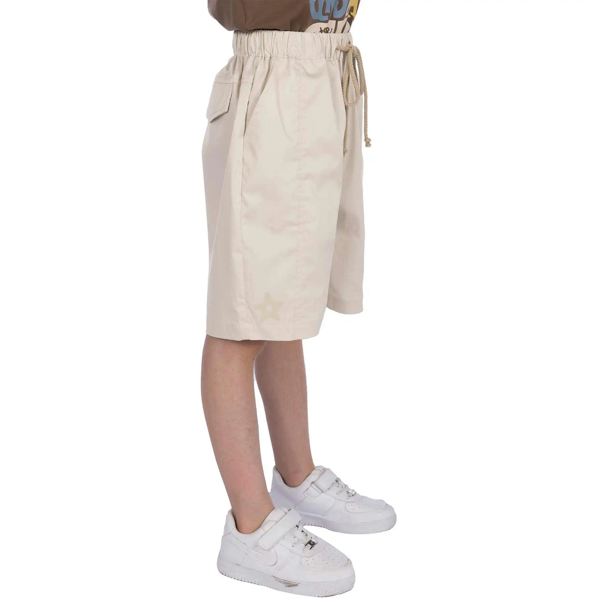 Baggy Elegant Shorts For Boys 140 | 8-9Y Beige 140 | 8-9Y,45,54,55,90 Image