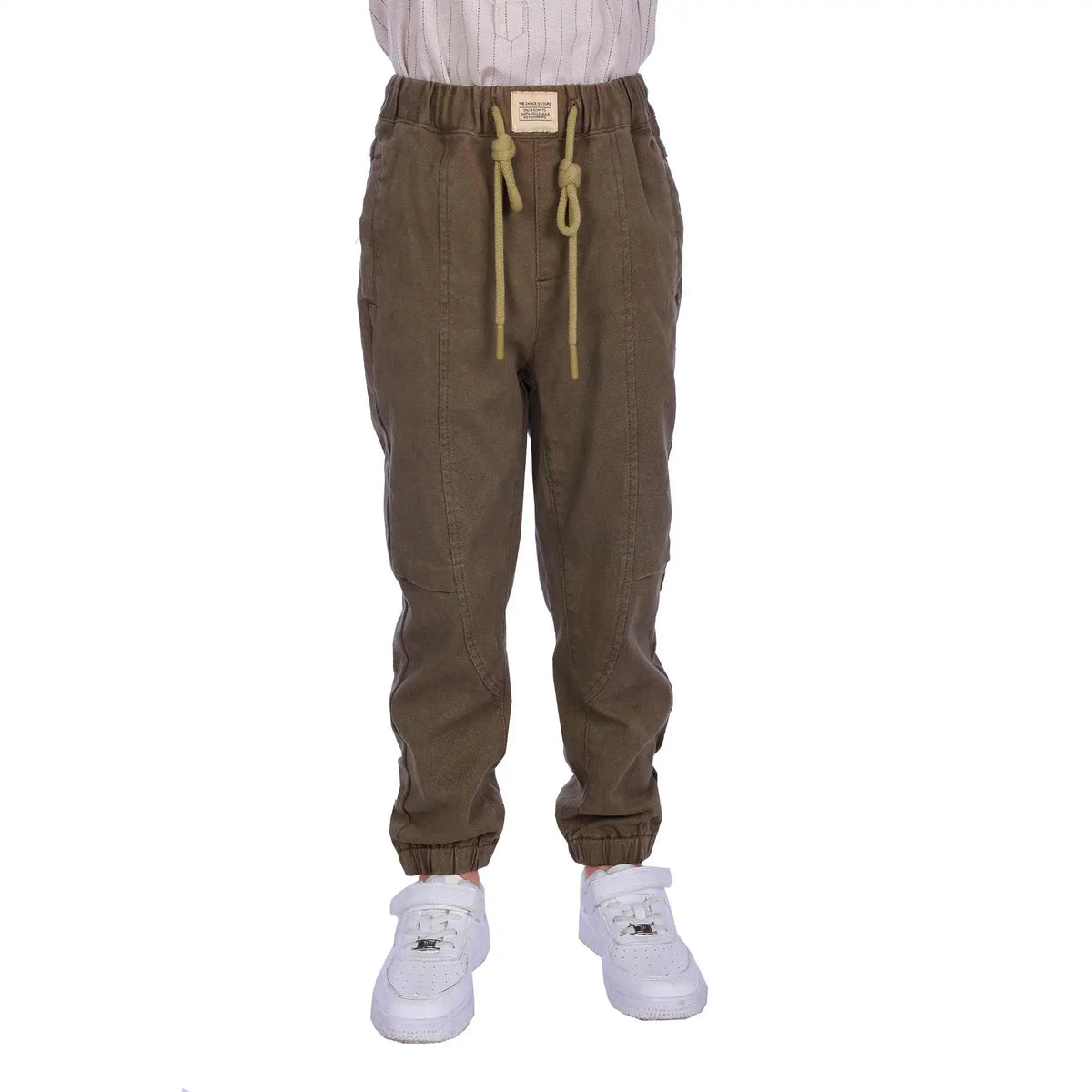 Ankle-tied Elegant Pants For Boys 120 | 5-6Y Light Khaki 120 | 5-6Y,72,48,45.5,74 Image