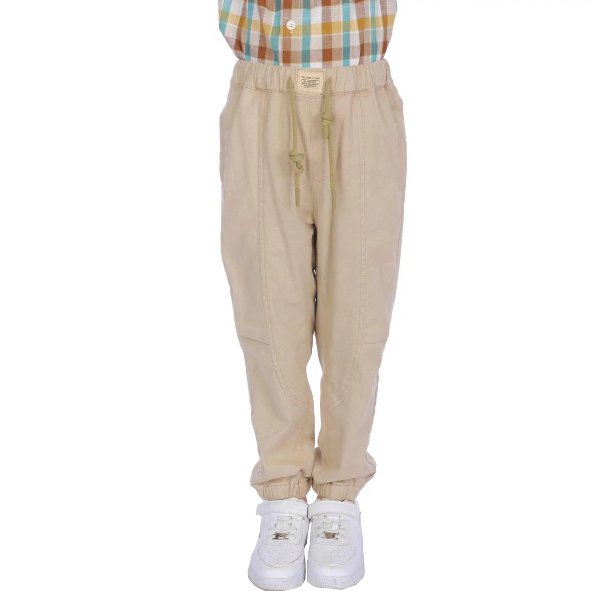 Ankle-tied Elegant Pants For Boys 100 | 3Y Light Khaki 100 | 3Y,60,42,40.5,66 Image