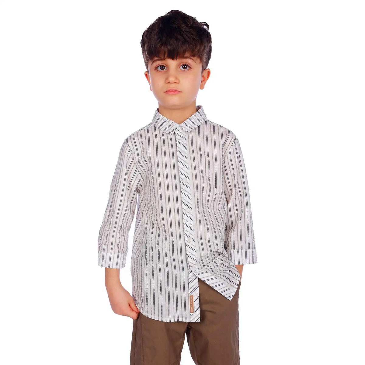 Striped Elegant Shirt For Boys 100 | 3Y Blue Stripes 100 | 3Y,43,66,25, Image