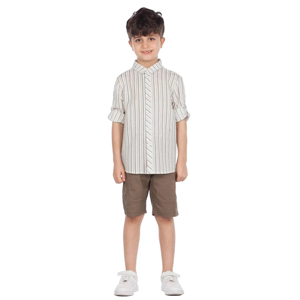 Striped Elegant Shirt For Boys 120 | 5-6Y Blue Stripes 120 | 5-6Y,50,74,30, Image