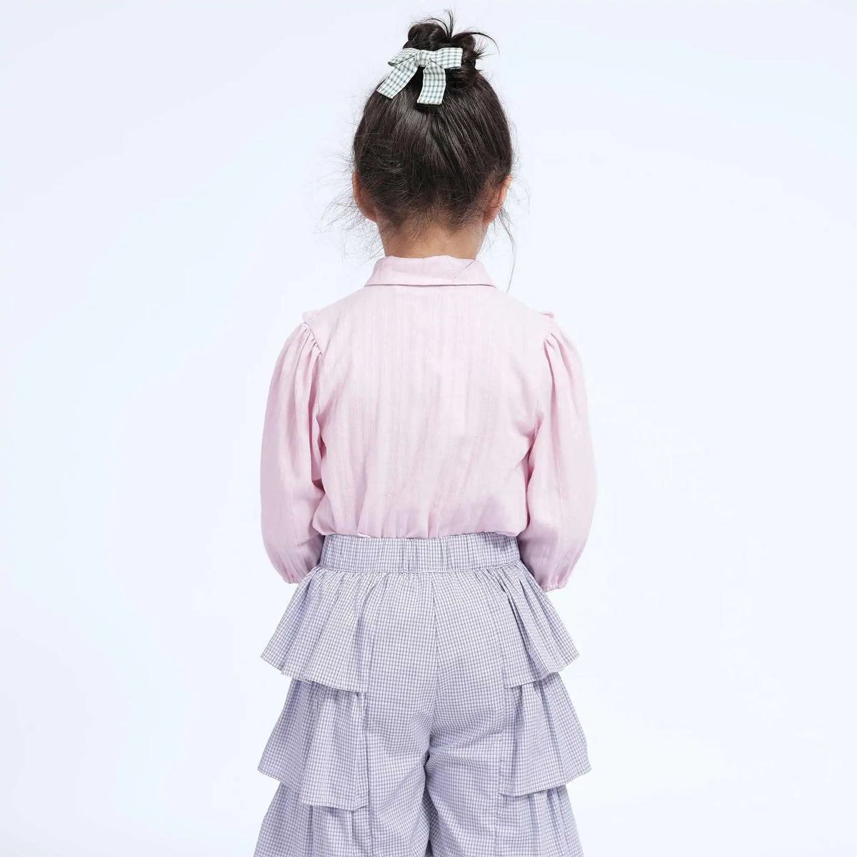 Plain Casual Shirt For Girls 110 | 4-5Y Pink Purple Image