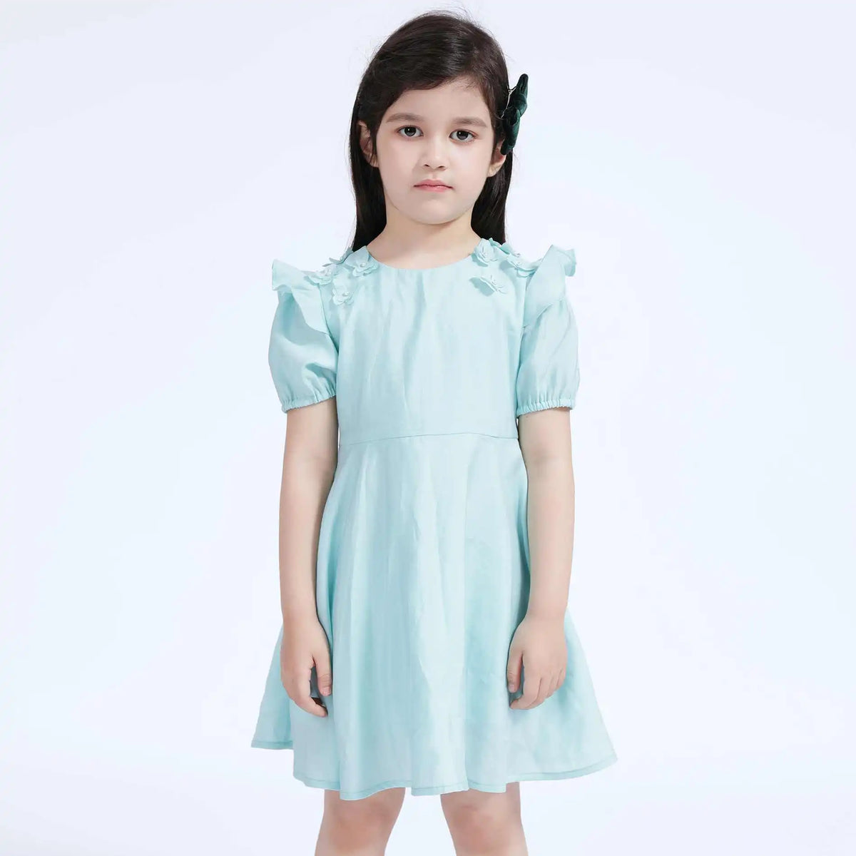 Badge Casual Dress For Girls 100 | 3Y Green Image