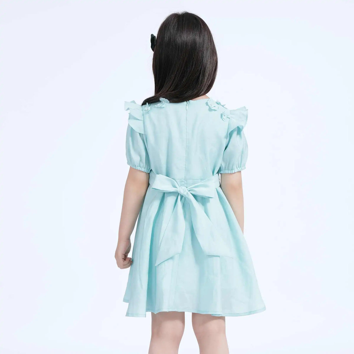 Badge Casual Dress For Girls 110 | 4-5Y Green Image