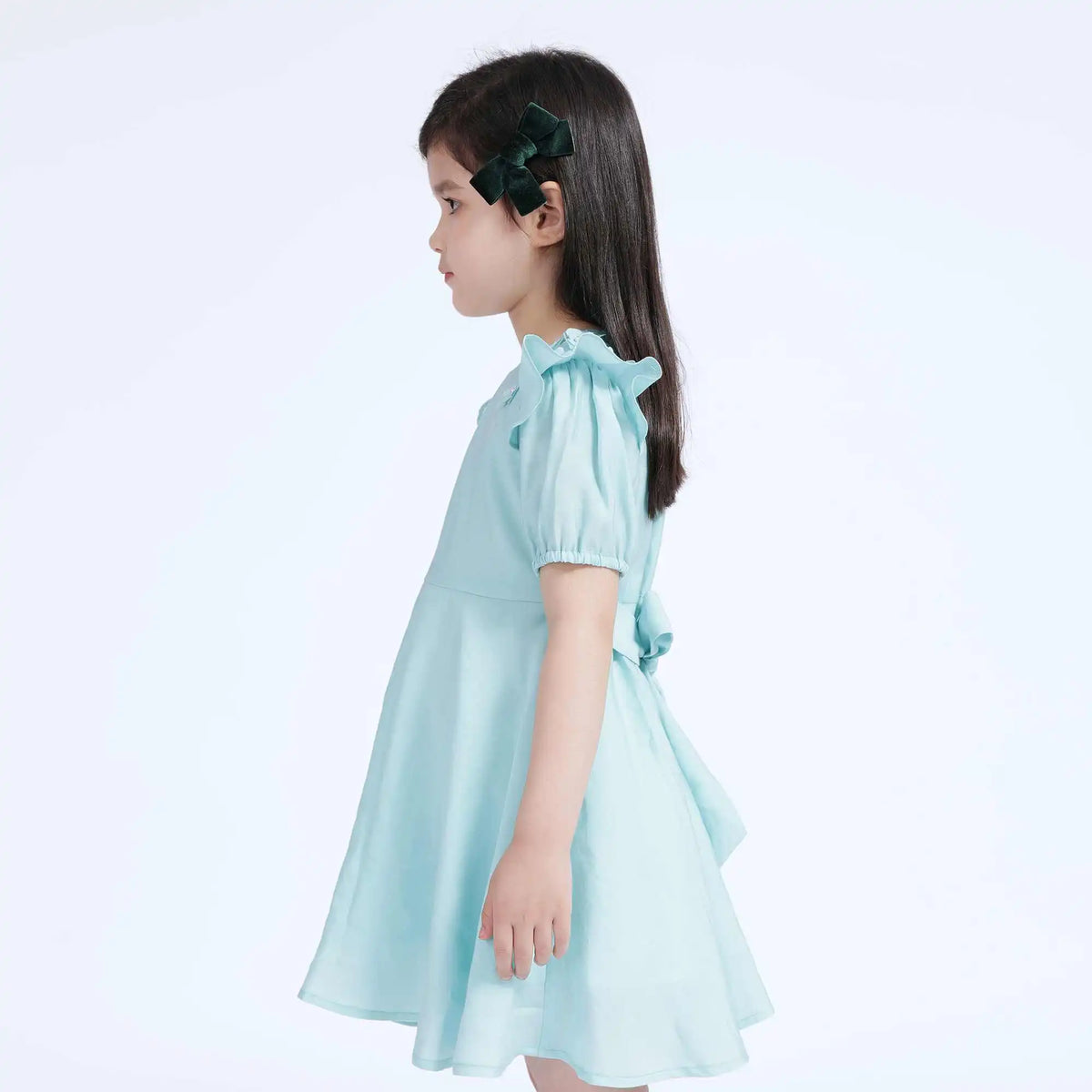 Badge Casual Dress For Girls 130 | 7-8Y Green Image