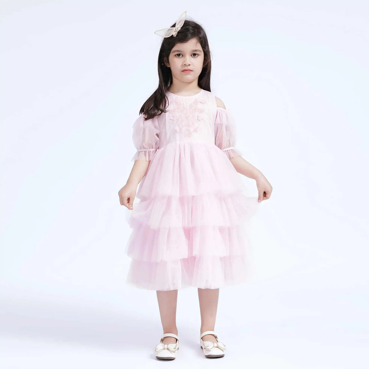 Floral Casual Dress For Girls 100 | 3Y Pink Image