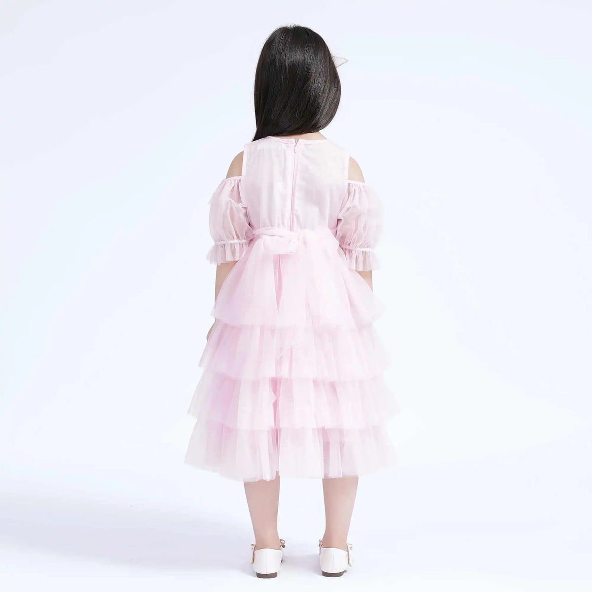 Floral Casual Dress For Girls 110 | 4-5Y Pink Image