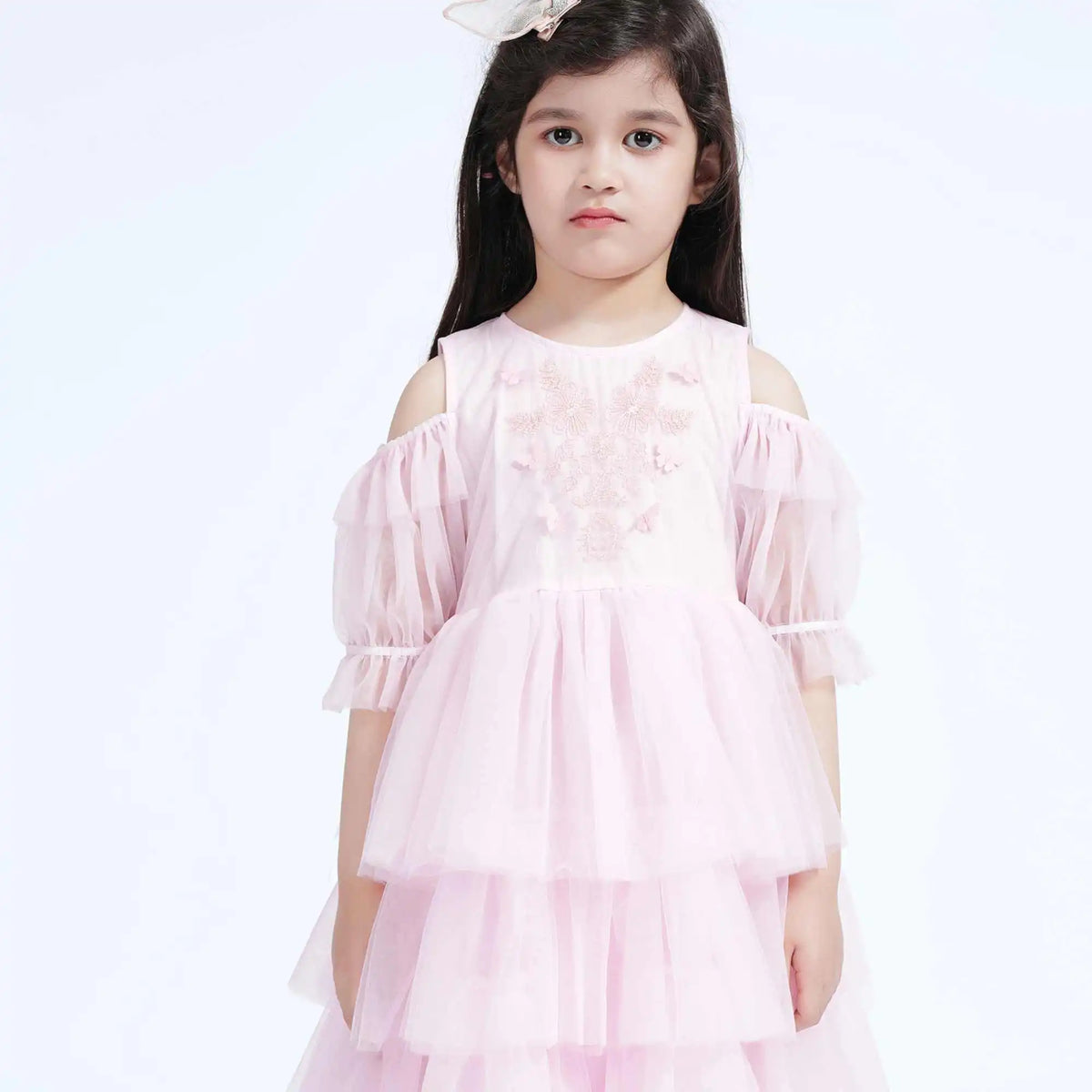 Floral Casual Dress For Girls 130 | 7-8Y Pink Image