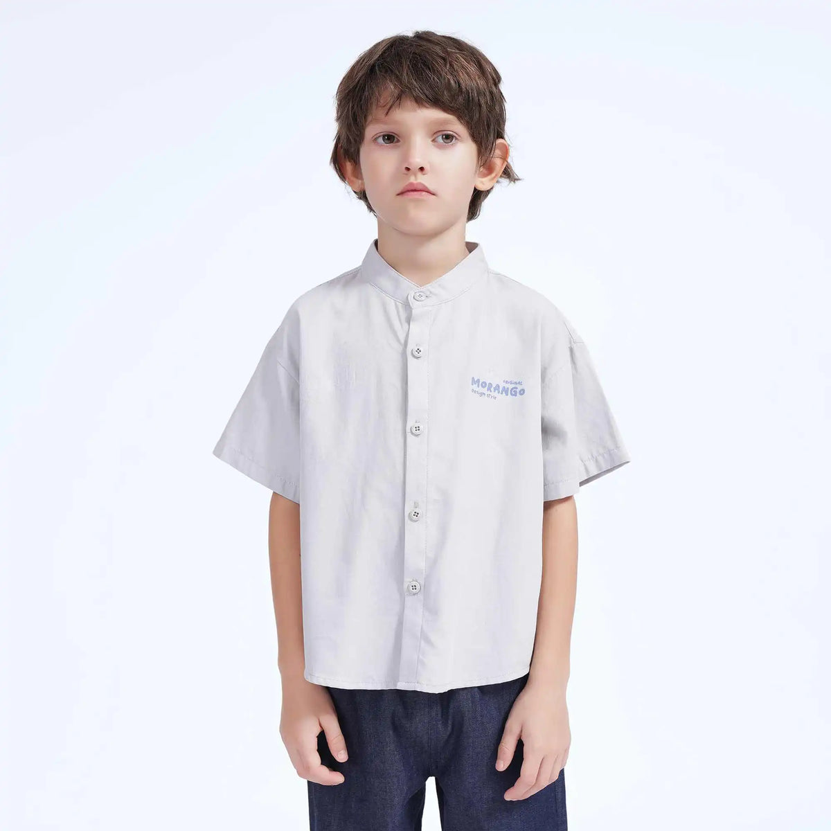 Printed Casual Shirt For Boys 100 | 3Y Light Gray Image