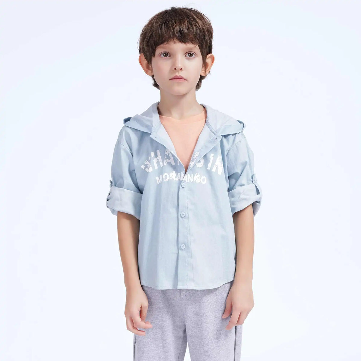 Printed Casual Shirt For Boys 100 | 3Y Light Blue Image