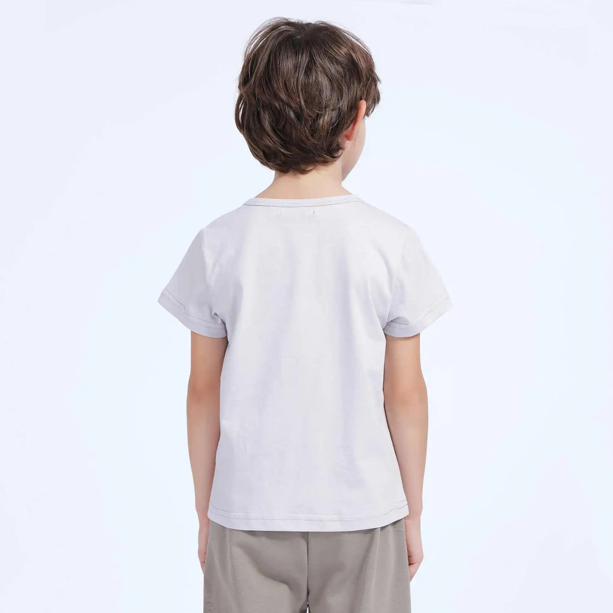 Printed Casual T.Shirt For Boys 110 | 4-5Y Light Gray Image