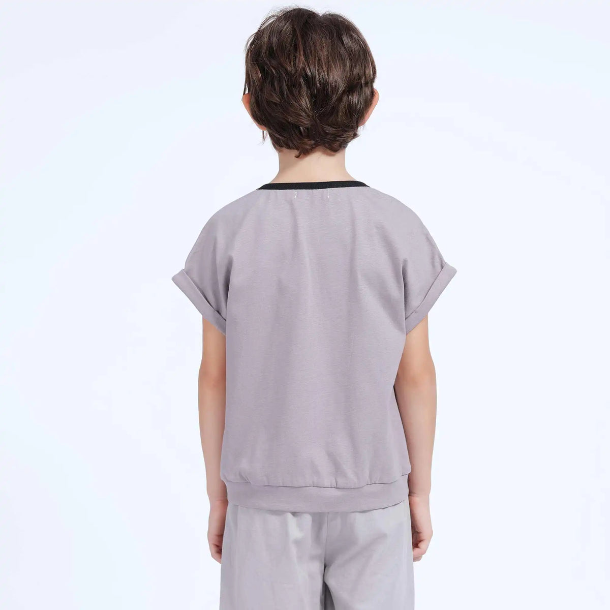 Printed Casual T.Shirt For Boys 110 | 4-5Y Gray Image