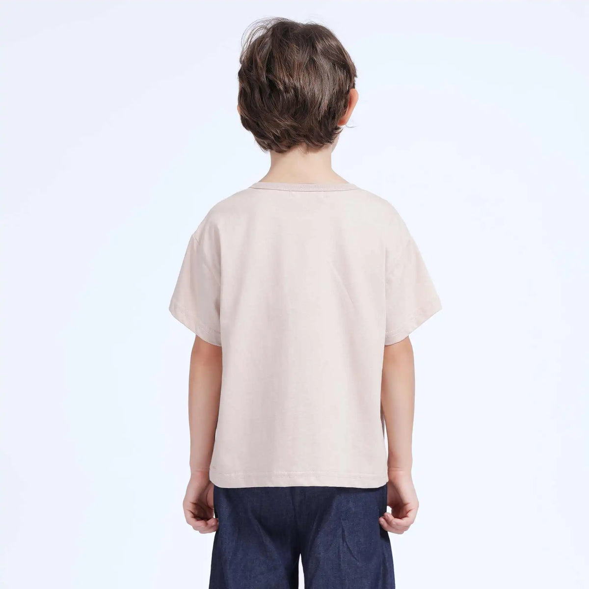 Printed Casual T.Shirt For Boys 110 | 4-5Y Beige Image