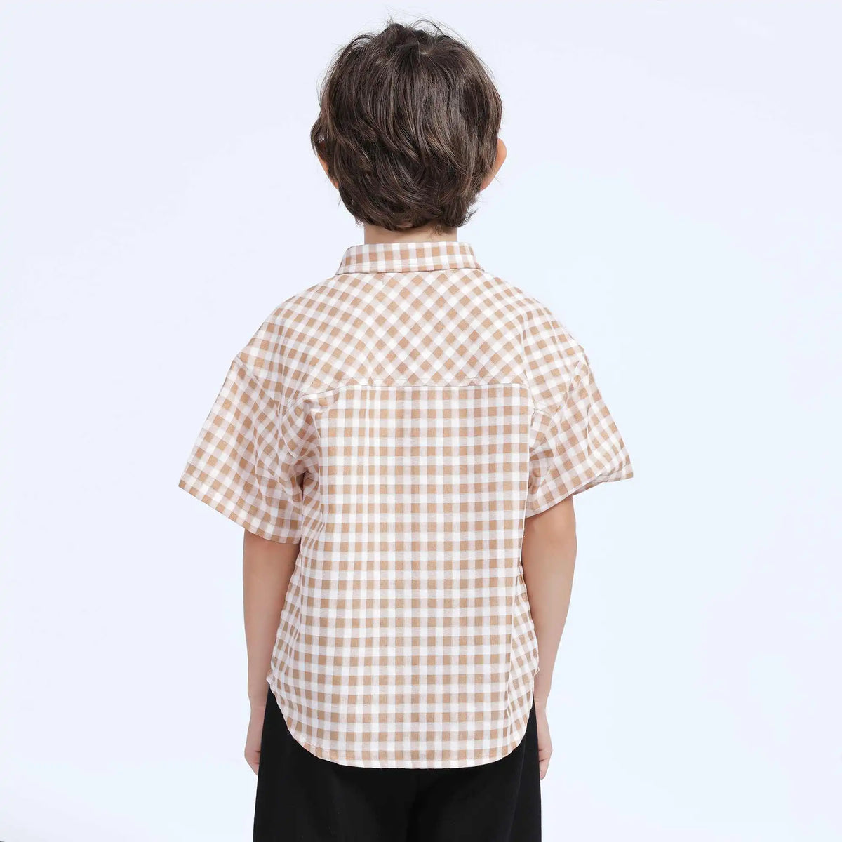 Checked Casual Shirt For Boys 110 | 4-5Y Brown Checks Image