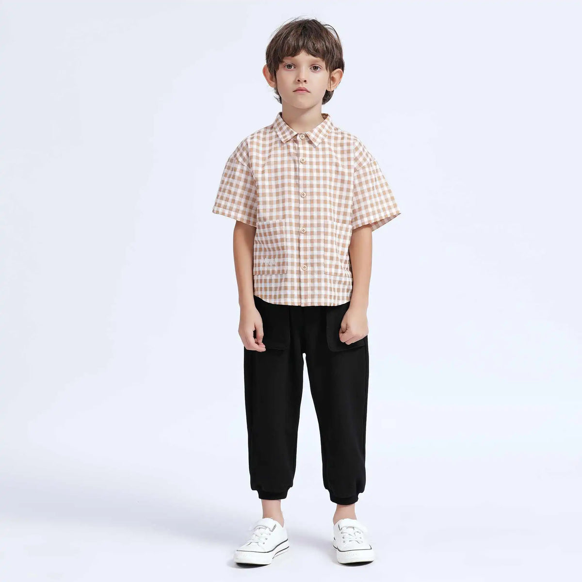 Checked Casual Shirt For Boys 120 | 5-6Y Brown Checks Image