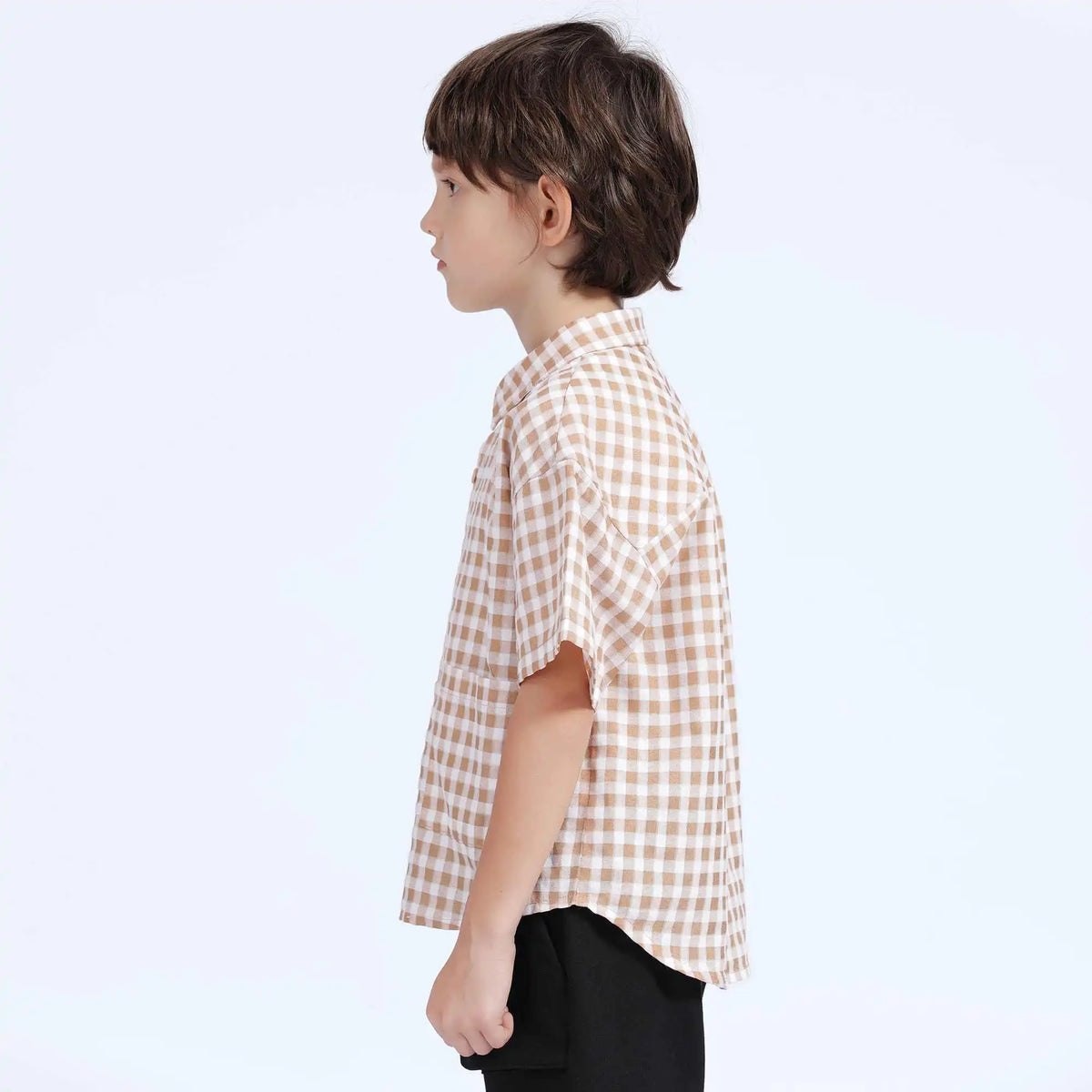 Checked Casual Shirt For Boys 130 | 7-8Y Brown Checks Image