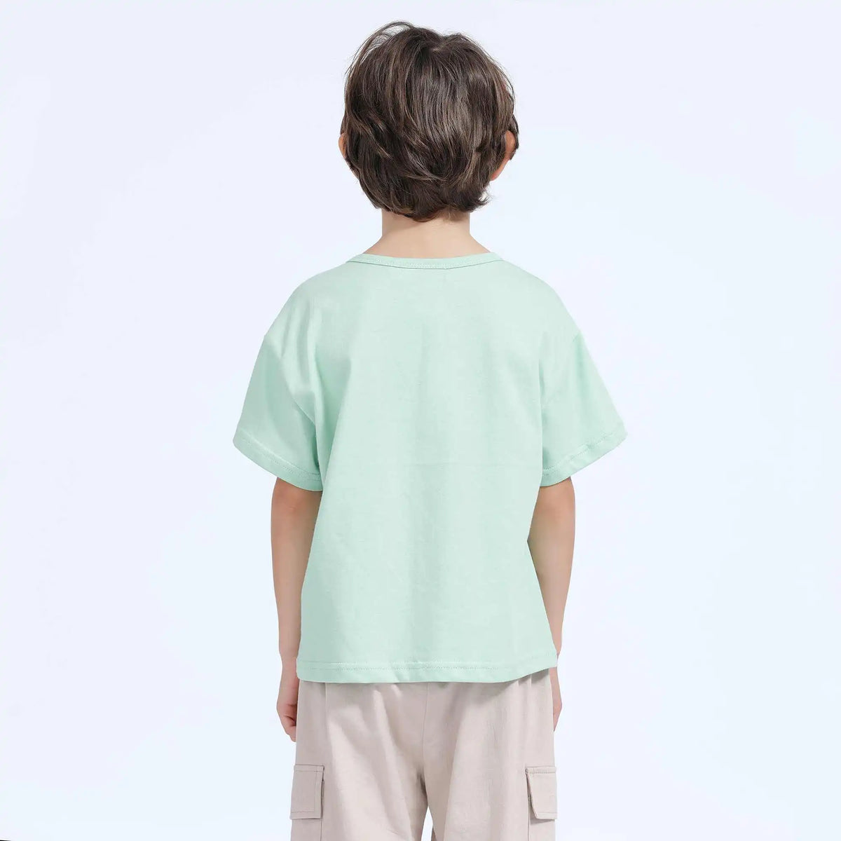 Printed Casual T.Shirt For Boys 110 | 4-5Y Light Green Image