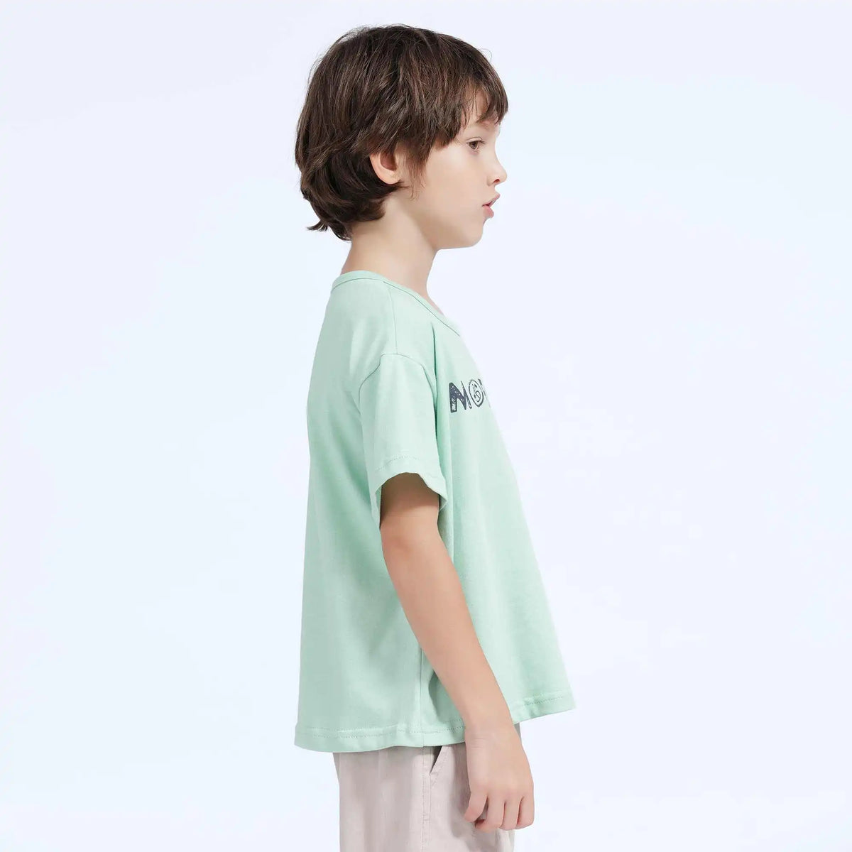 Printed Casual T.Shirt For Boys 130 | 7-8Y Light Green Image