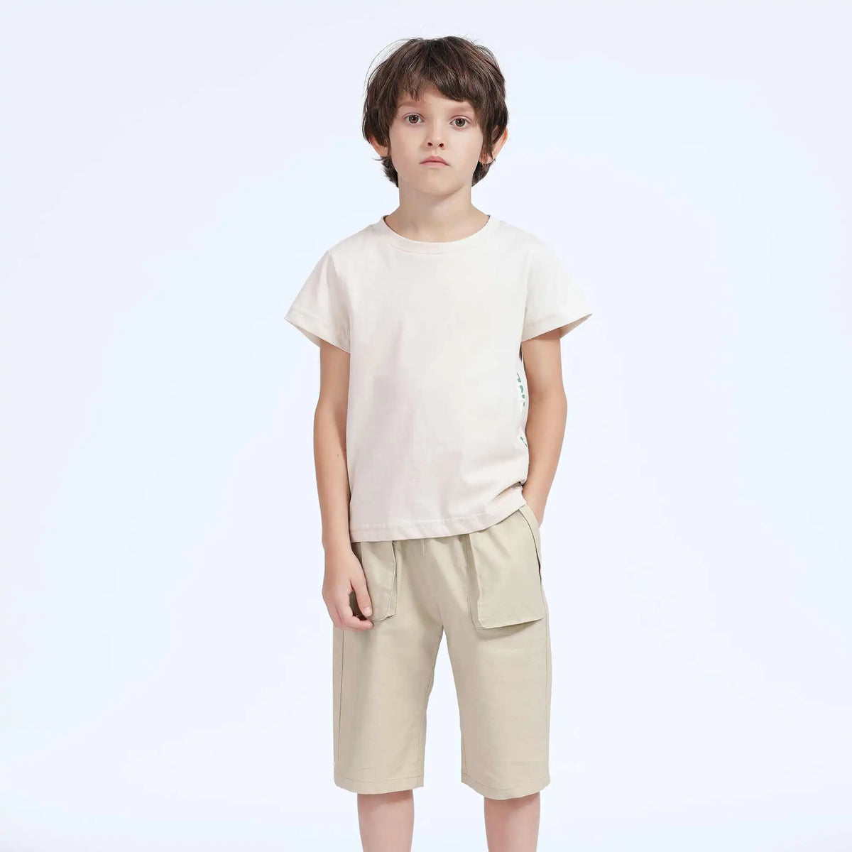 Printed Casual T.Shirt For Boys 100 | 3Y Beige Image