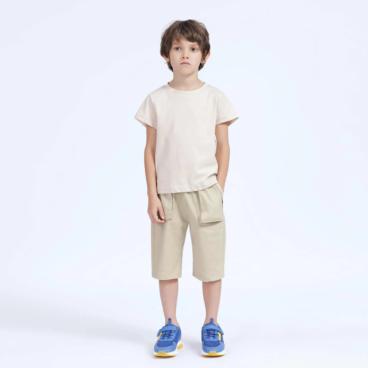 Printed Casual T.Shirt For Boys 120 | 5-6Y Beige Image